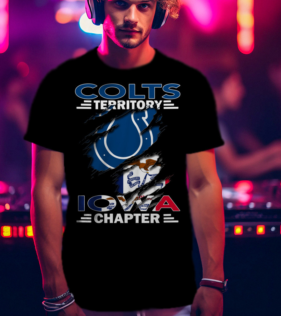 Colts Territory Iowa Chapter Flag Iconic Sports T-Shirt