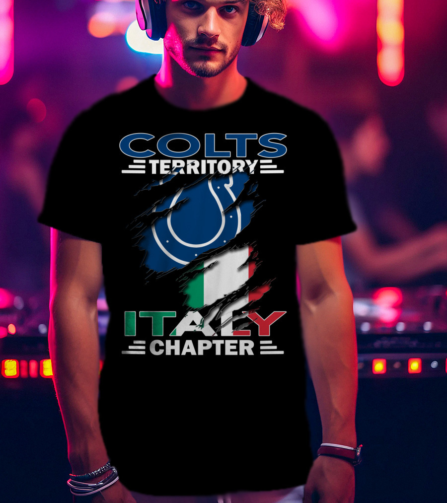 Colts Territory Italy Chapter Indianapolis Colts Italian Fan Club T-Shirt