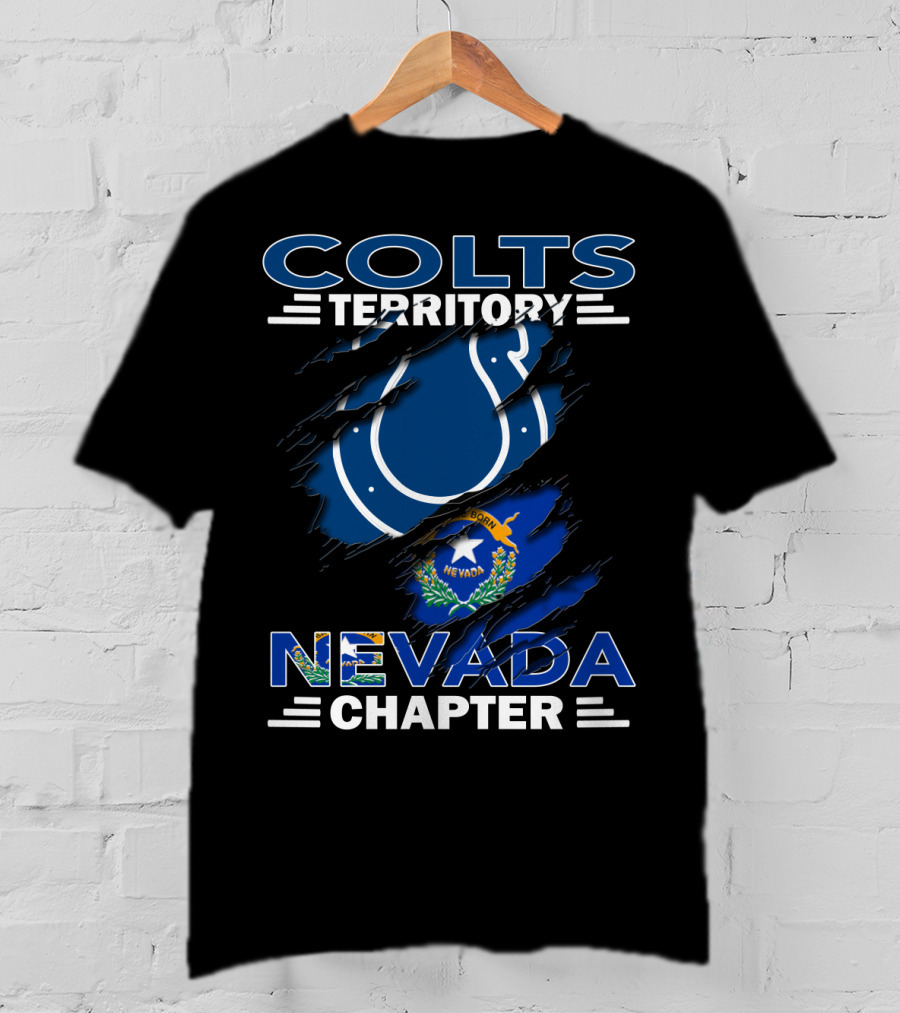 Colts Territory Nevada Chapter Indianapolis Colts Nevada Flag Combination T-Shirt