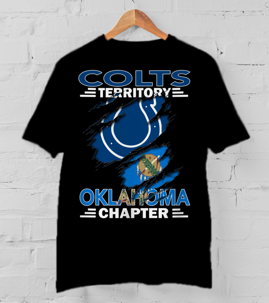 Colts Territory Oklahoma Chapter Colts Logo Oklahoma Flag T-Shirt