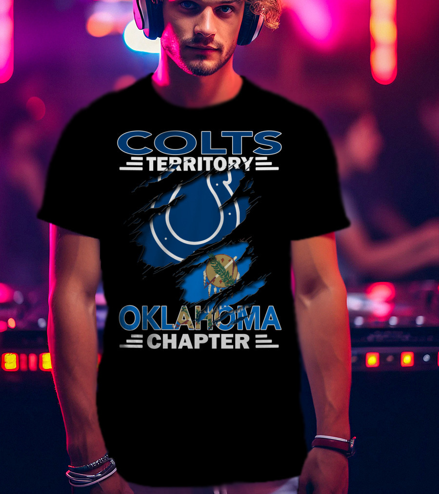 Colts Territory Oklahoma Chapter Colts Logo Oklahoma Flag T-Shirt
