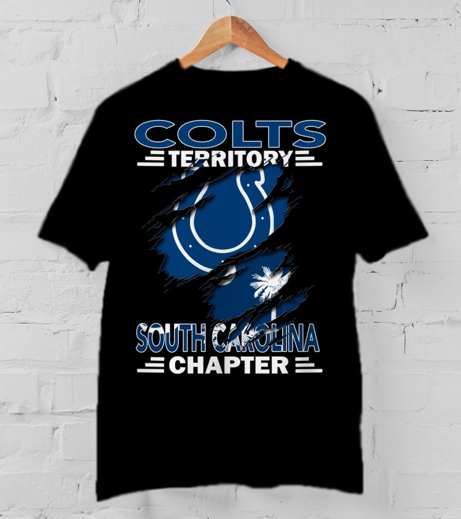 Colts Territory South Carolina Chapter Horseshoe Logo With Palmetto Tree T-Shirt