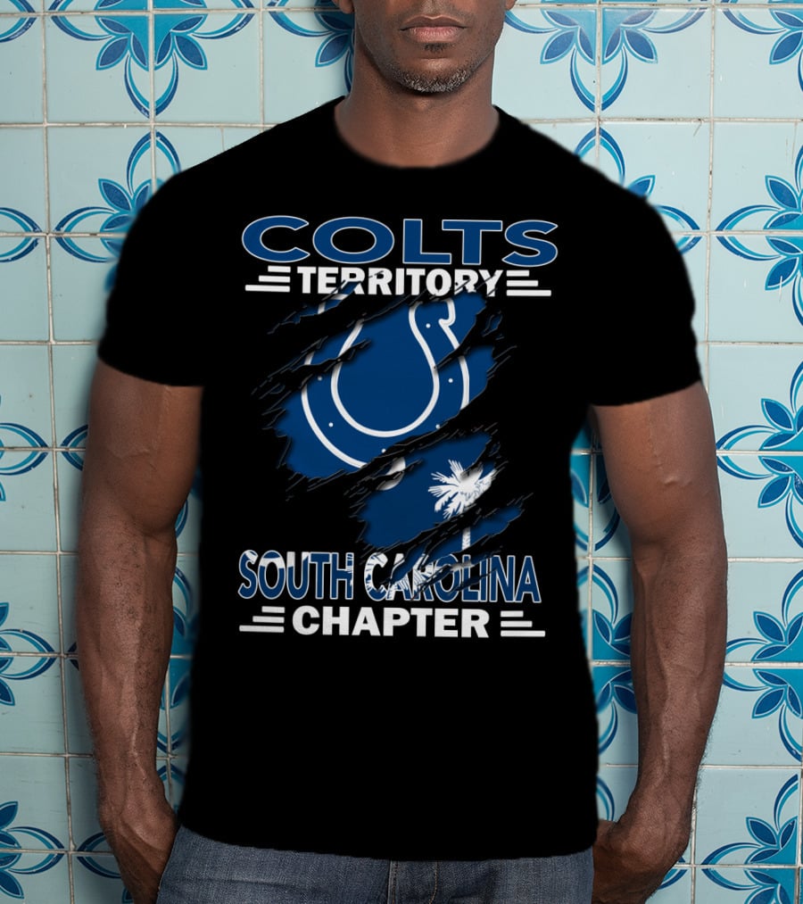 Colts Territory South Carolina Chapter Horseshoe Logo With Palmetto Tree T-Shirt