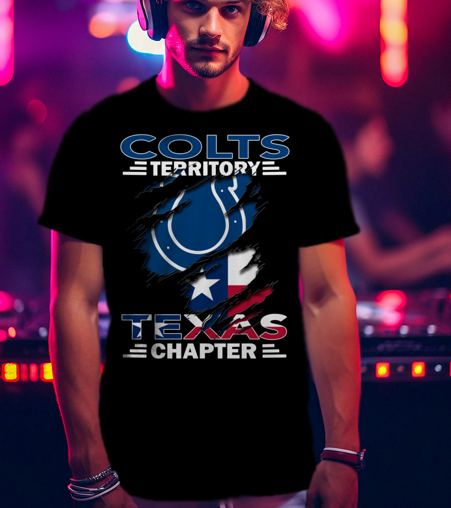 Colts Territory Texas Chapter Texas Flag And Horseshoe T-Shirt