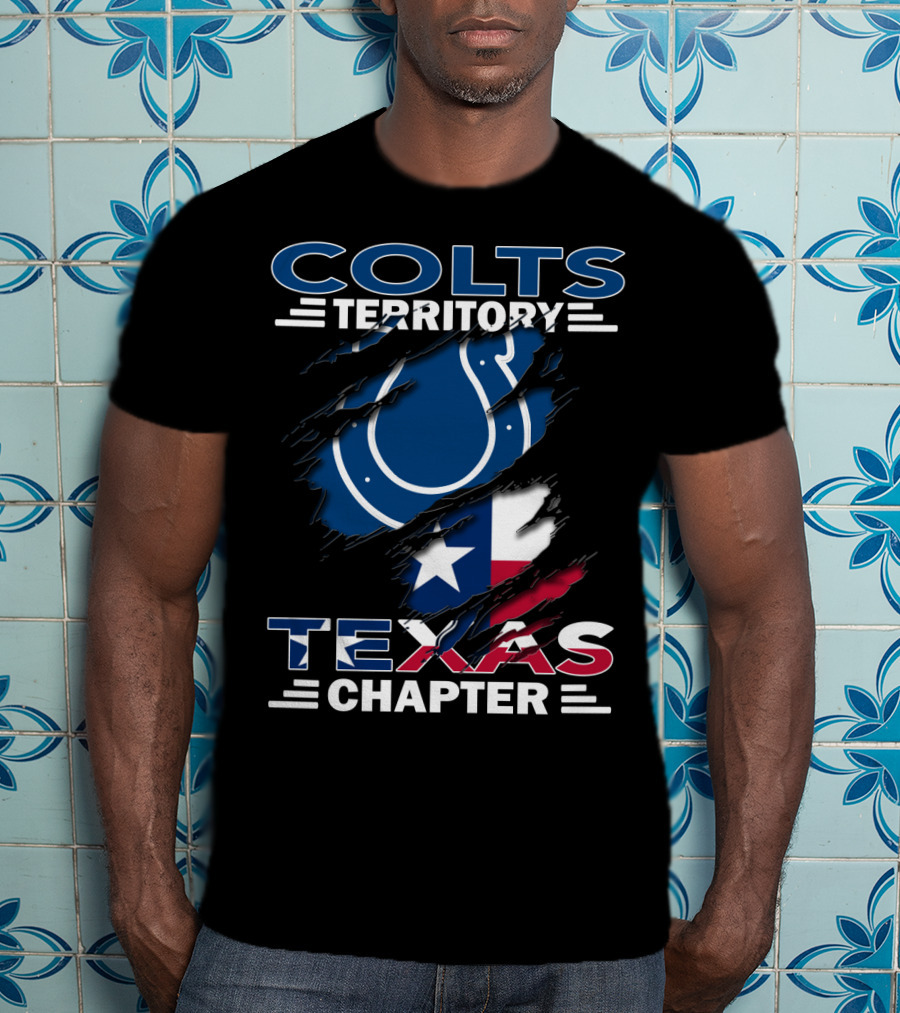 Colts Territory Texas Chapter Texas Flag And Horseshoe T-Shirt