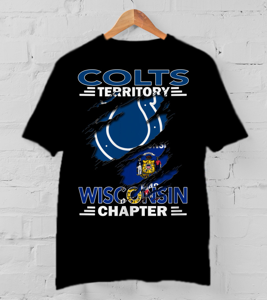 Colts Territory Wisconsin Chapter Flag And Horseshoe T-Shirt