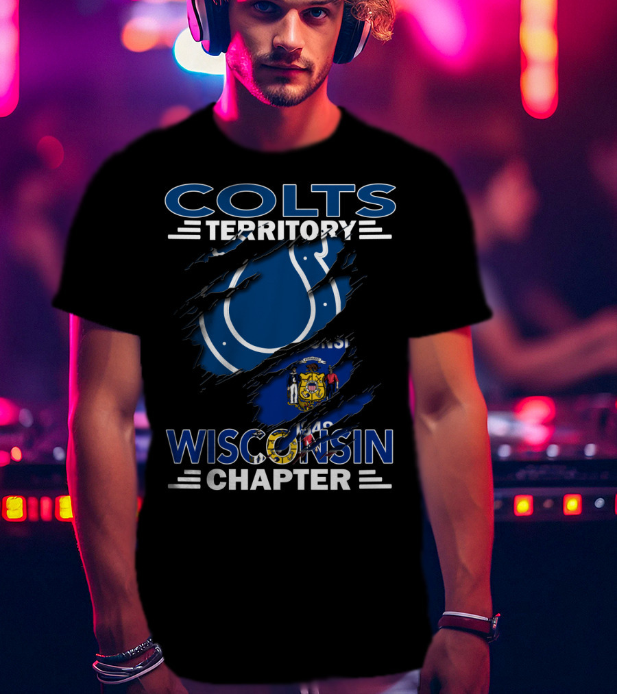 Colts Territory Wisconsin Chapter Flag And Horseshoe T-Shirt