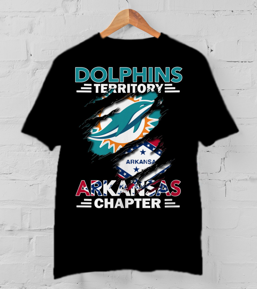 Dolphins Territory Arkansas Chapter Miami Logo Fan T-Shirt