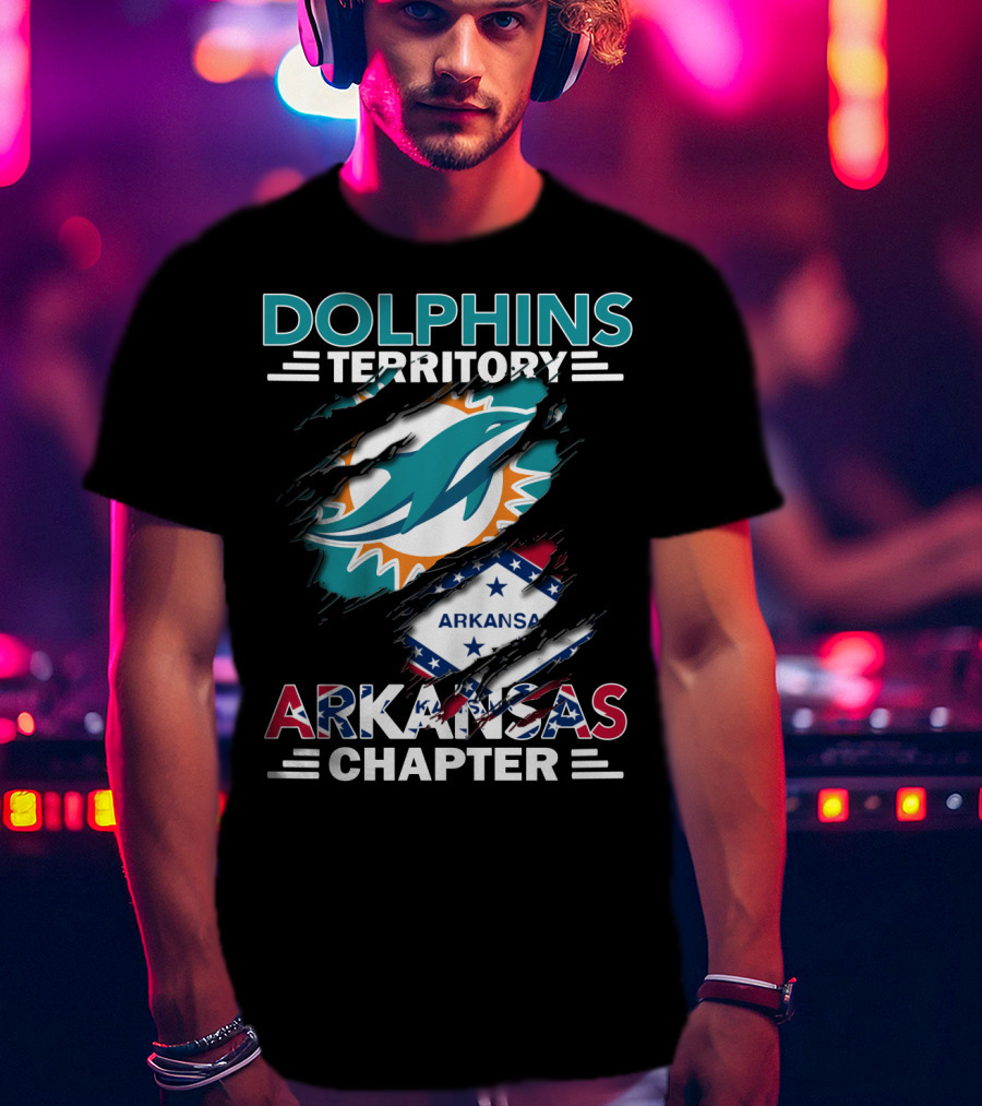 Dolphins Territory Arkansas Chapter Miami Logo Fan T-Shirt