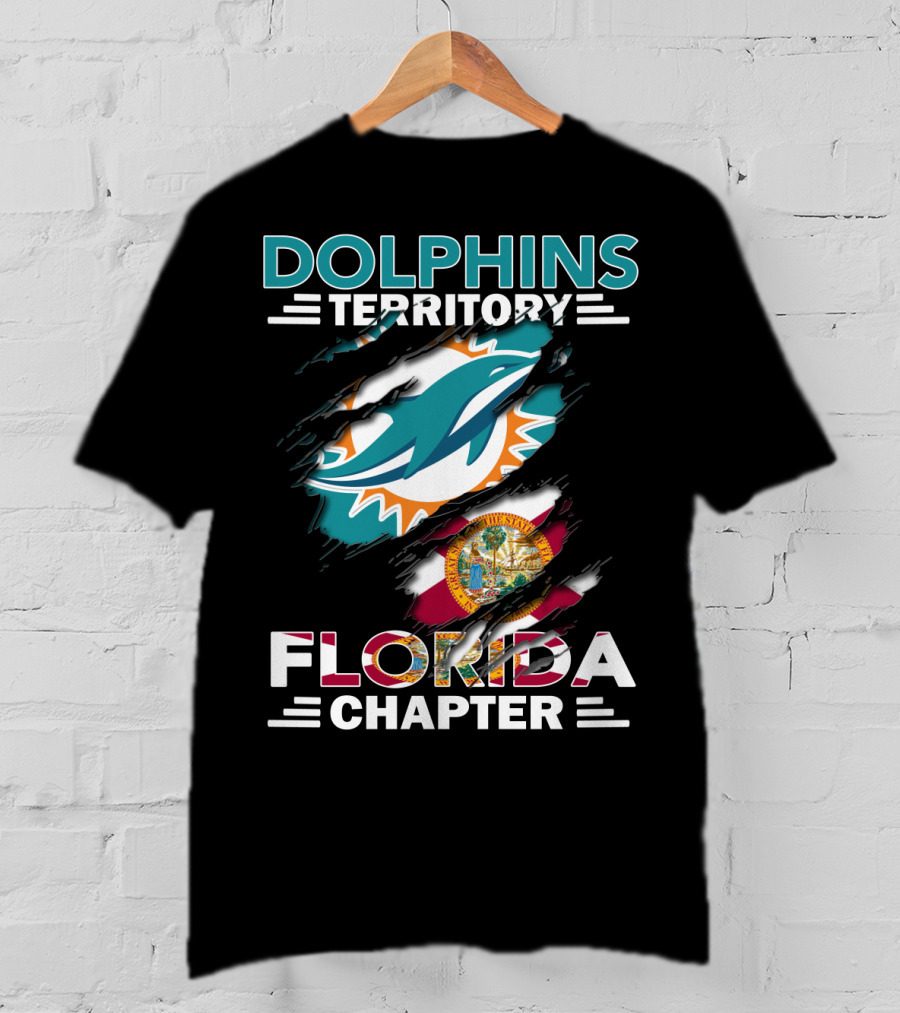 Miami Dolphins Territory Florida Chapter Rip Effect T-Shirt
