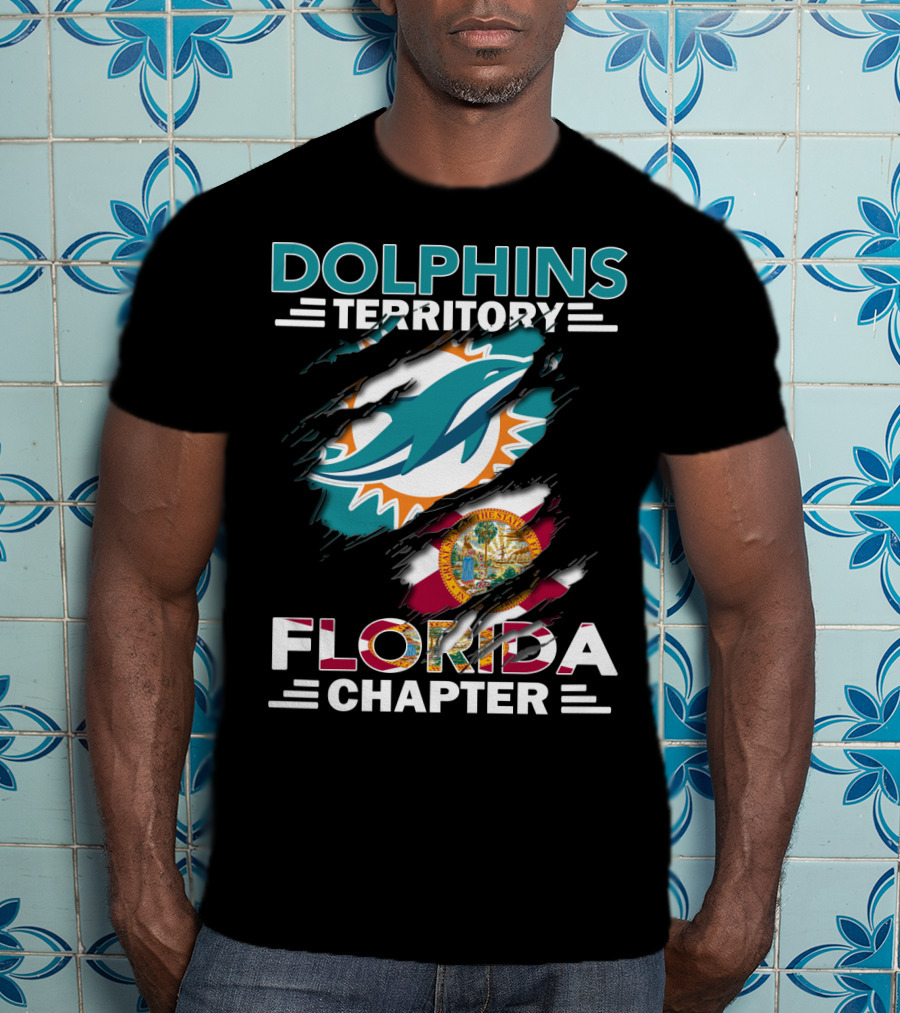Miami Dolphins Territory Florida Chapter Rip Effect T-Shirt