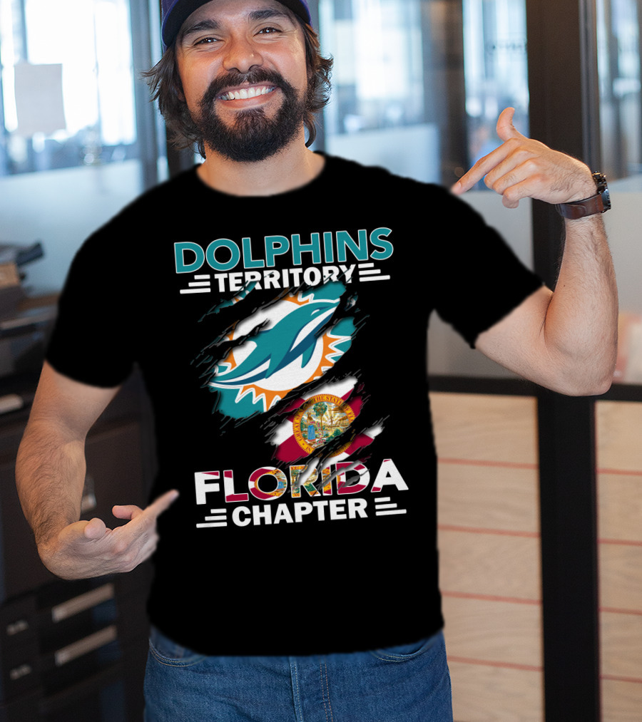 Miami Dolphins Territory Florida Chapter Rip Effect T-Shirt