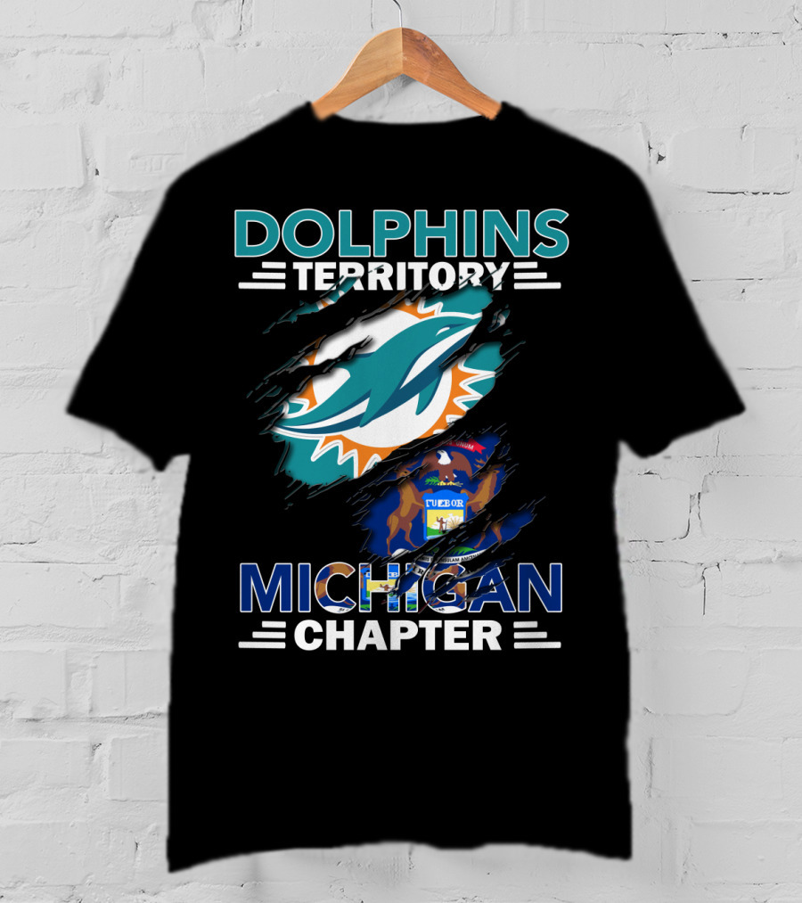 Dolphins Territory Michigan Chapter Football Enthusiast T-Shirt