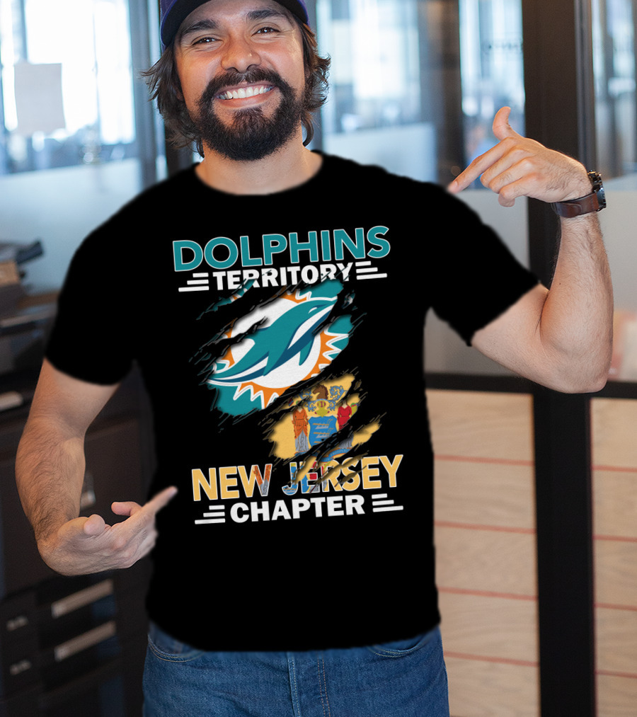 Dolphins Territory New Jersey Chapter NFL Football Fan Club T-Shirt