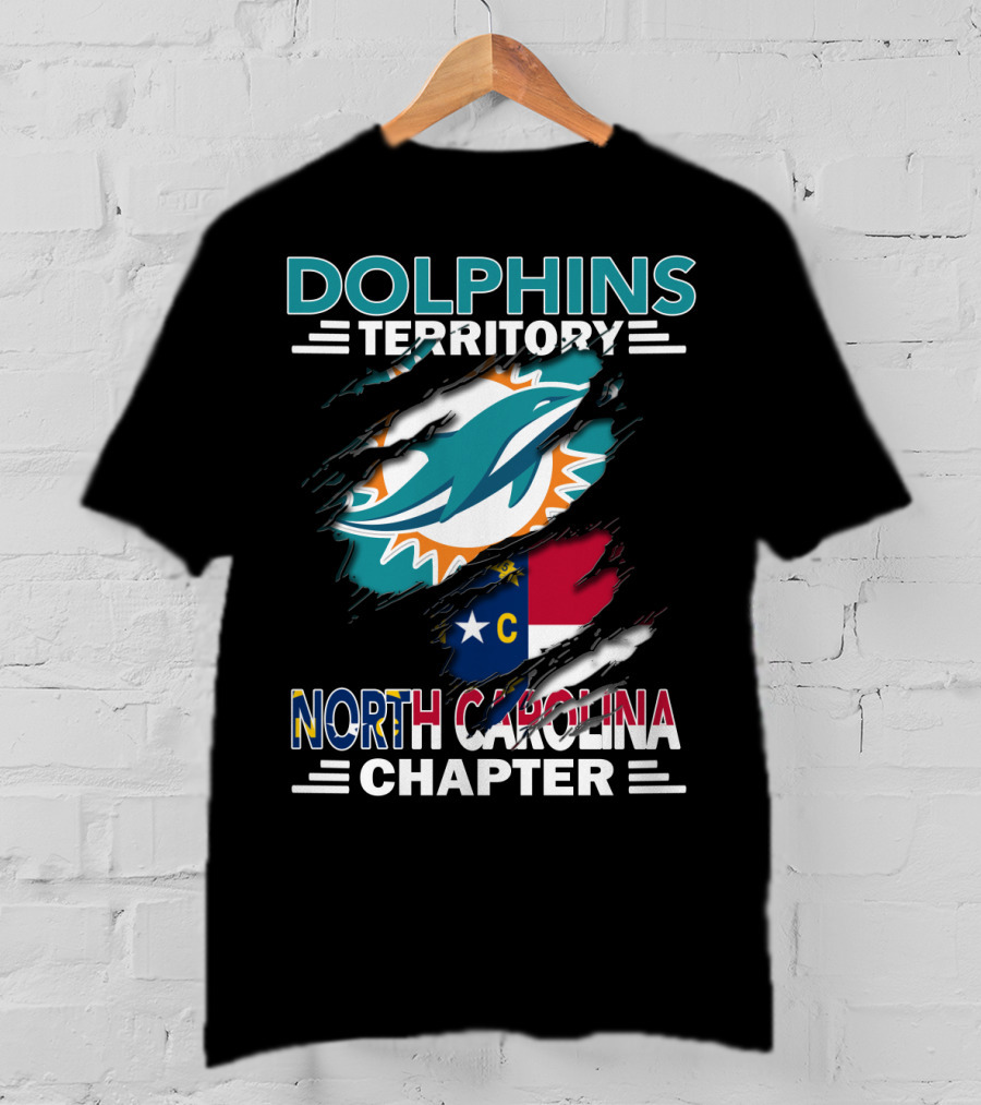 Dolphins Territory North Carolina Chapter Flag T-Shirt