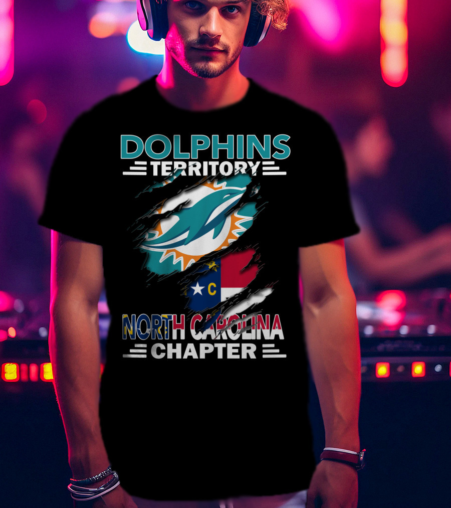 Dolphins Territory North Carolina Chapter Flag T-Shirt