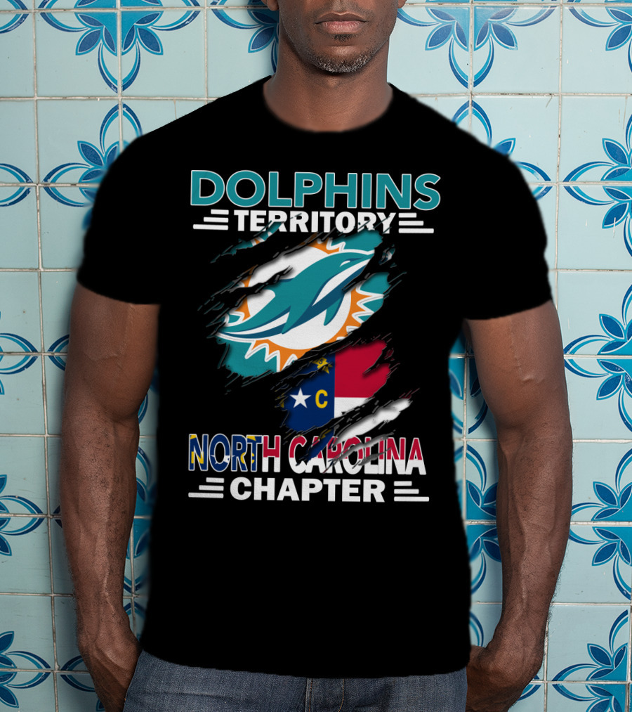 Dolphins Territory North Carolina Chapter Flag T-Shirt
