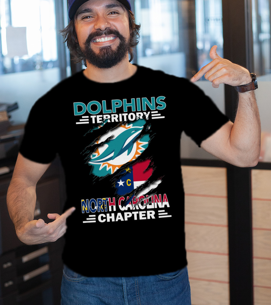 Dolphins Territory North Carolina Chapter Flag T-Shirt