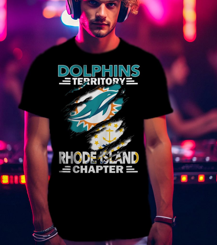 Dolphins Territory Rhode Island Chapter Miami Dolphins Fan Group T-Shirt