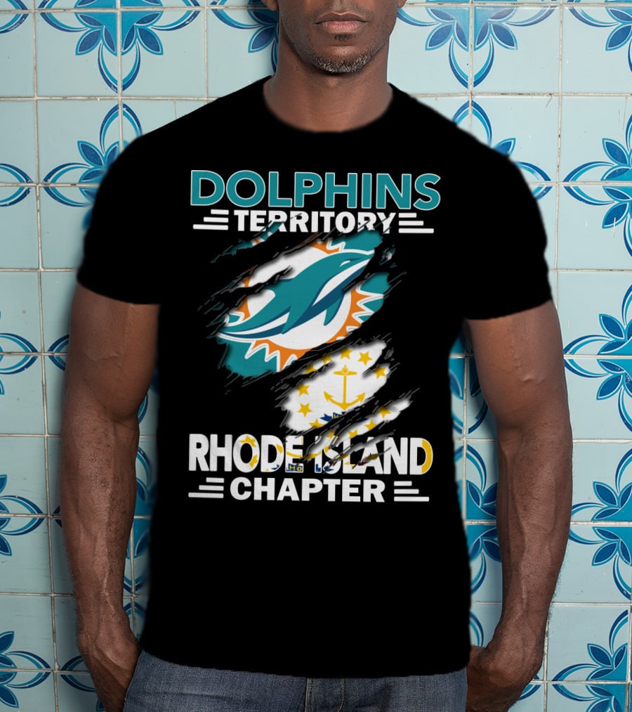 Dolphins Territory Rhode Island Chapter Miami Dolphins Fan Group T-Shirt
