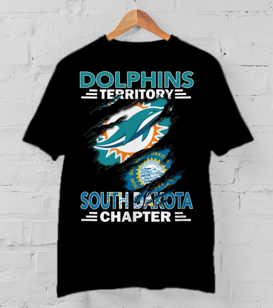 Dolphins Territory South Dakota Chapter Miami Dolphins Fan Club Association T-Shirt