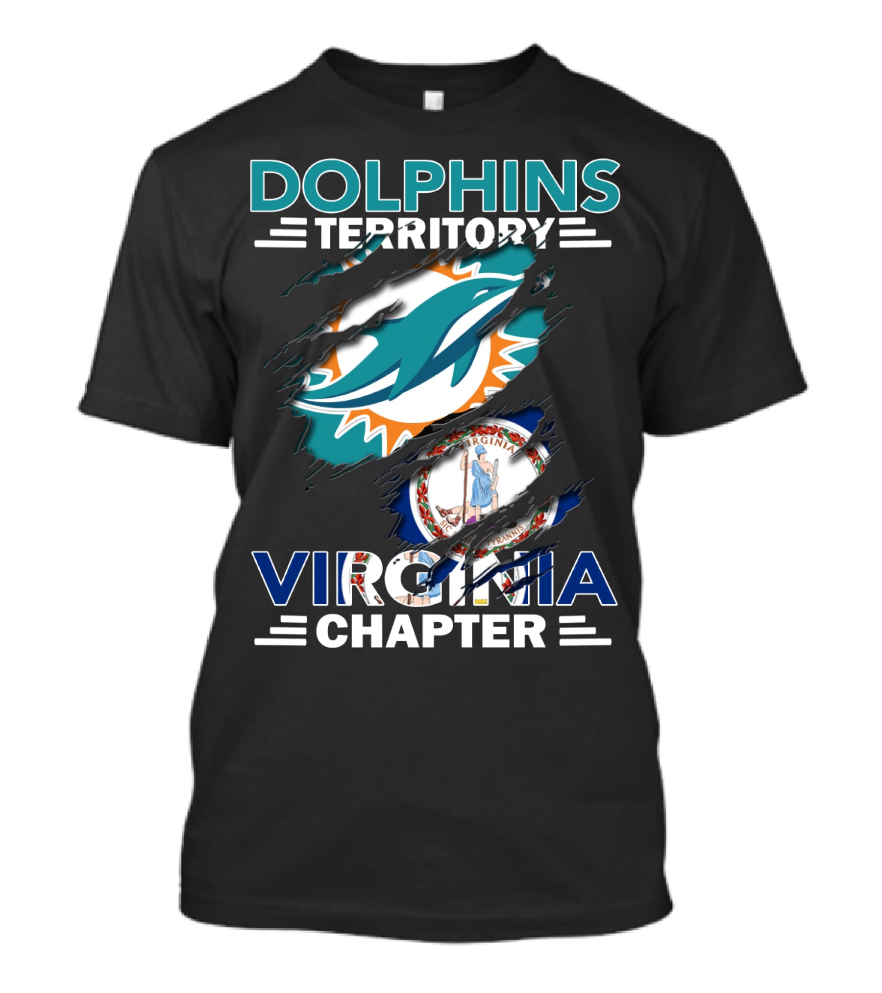 Dolphins Territory Miami Dolphins Virginia Chapter T-Shirt