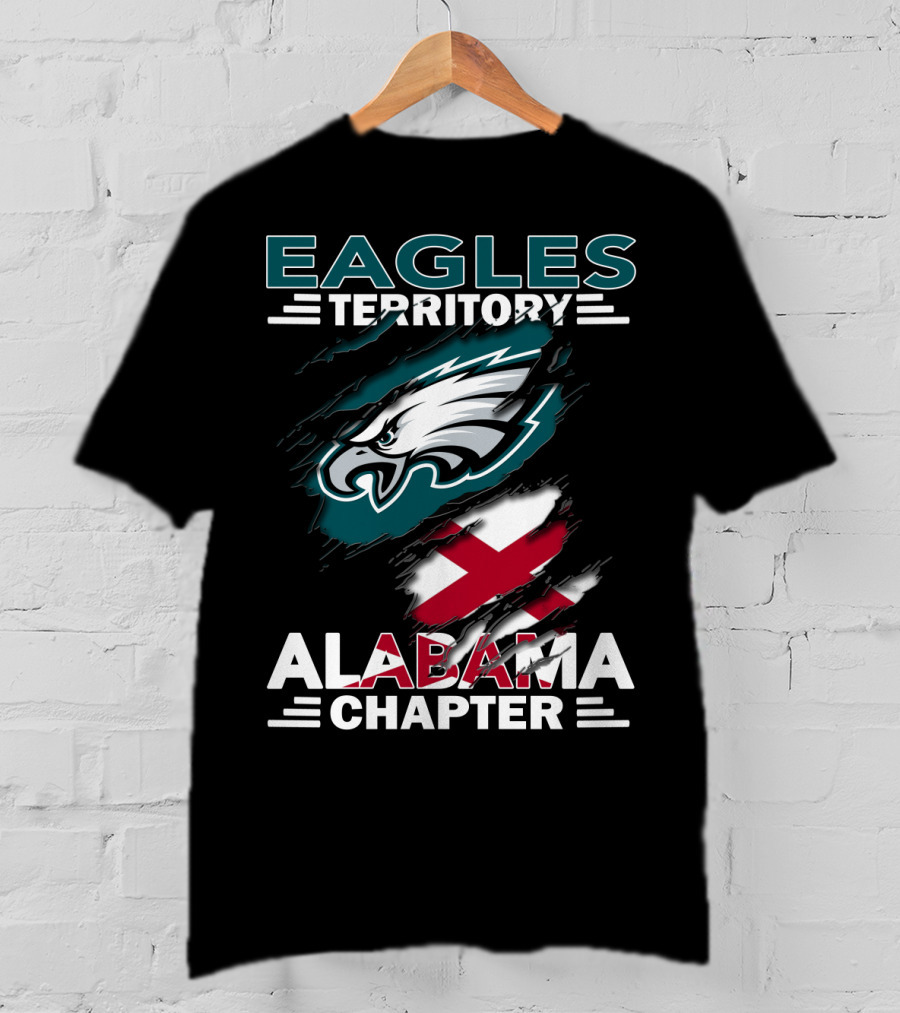 Eagles Territory Alabama Chapter Ripped Flag T-Shirt