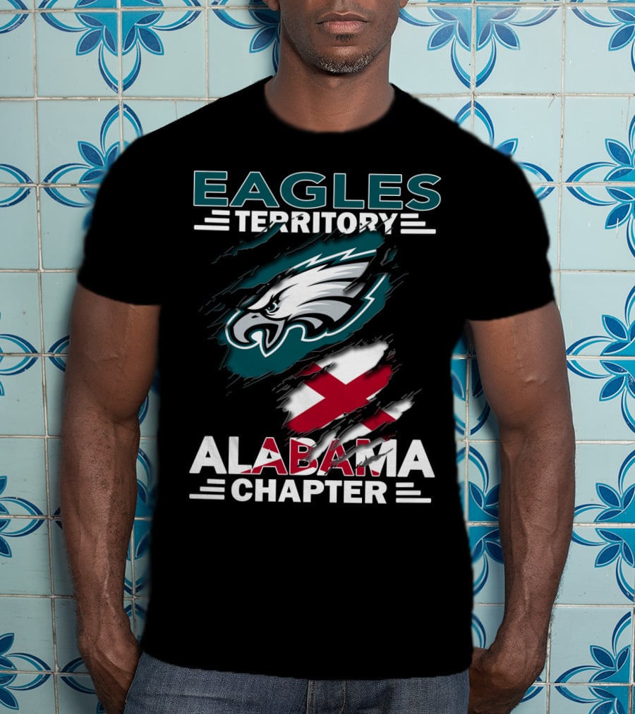 Eagles Territory Alabama Chapter Ripped Flag T-Shirt