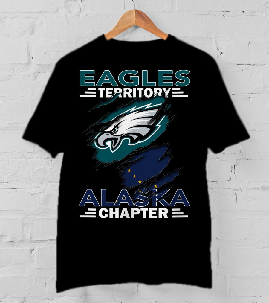 Eagles Territory Alaska Chapter Philadelphia Eagles Alaska State Flag T-Shirt
