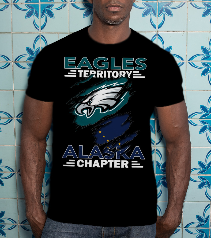 Eagles Territory Alaska Chapter Philadelphia Eagles Alaska State Flag T-Shirt