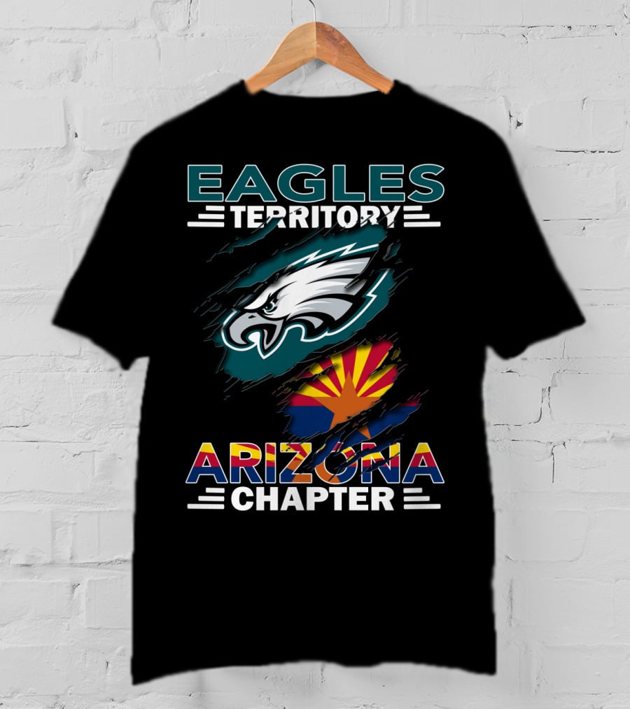Eagles Territory Arizona Chapter Nfl Fan Club Arizona Flag And Eagles T-Shirt