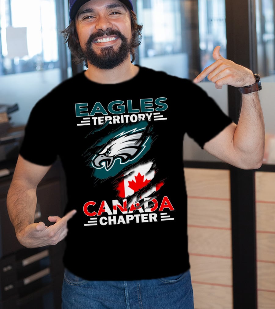 Eagles Territory Canada Chapter Flag And Eagle T-Shirt
