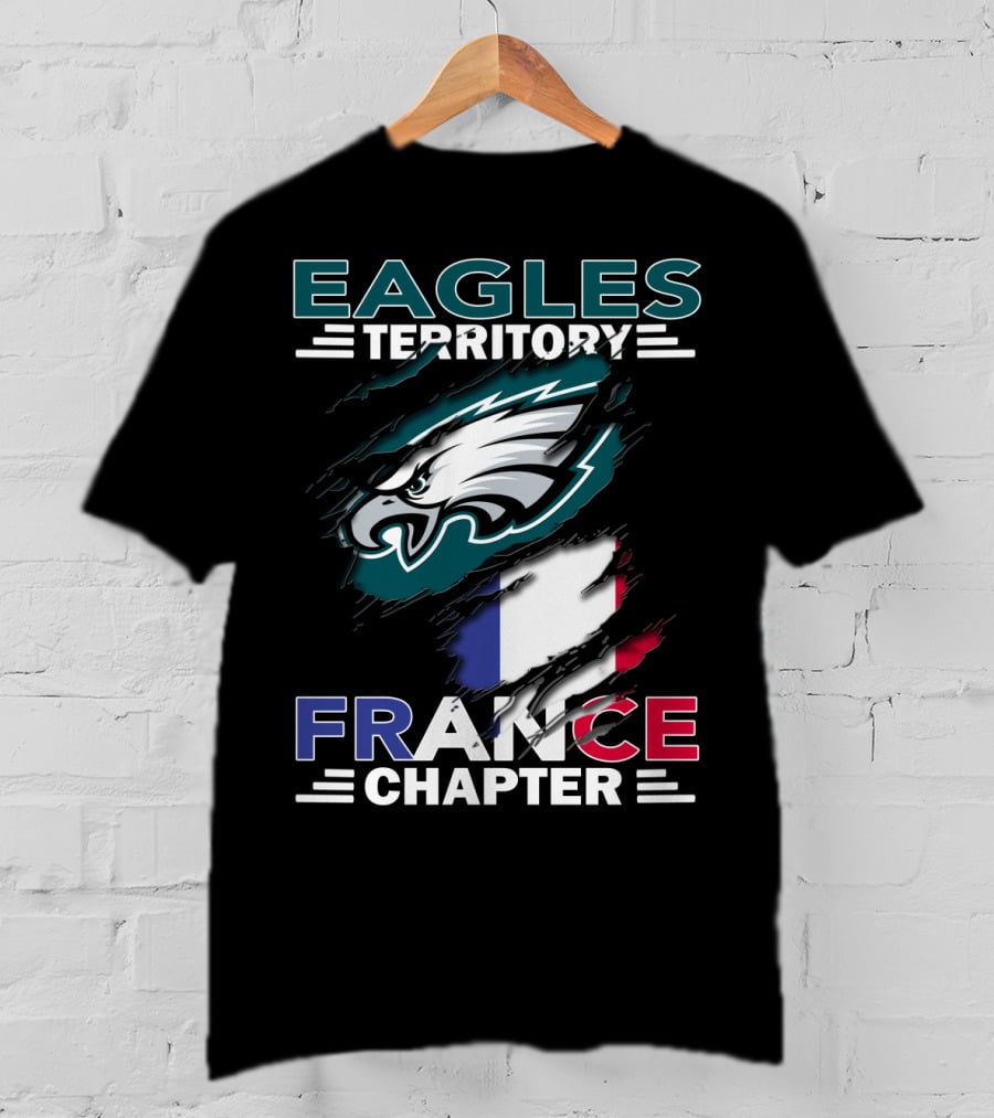 Eagles Territory France Chapter Flag And Eagle T-Shirt