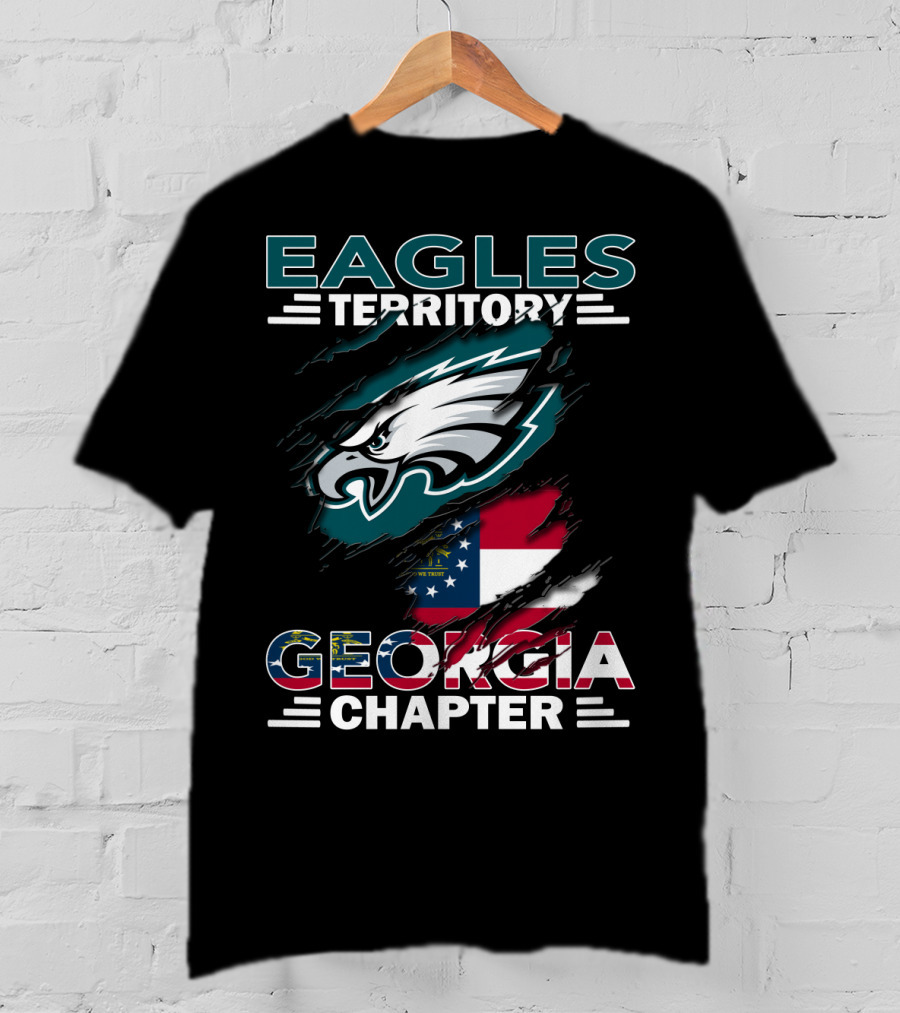 Eagles Territory Georgia Chapter Flag Featuring Team Logo T-Shirt
