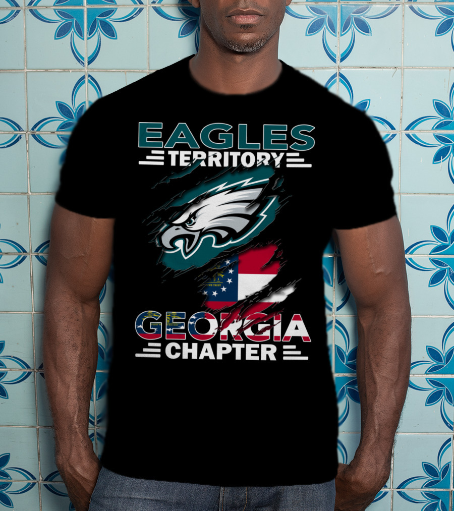 Eagles Territory Georgia Chapter Flag Featuring Team Logo T-Shirt