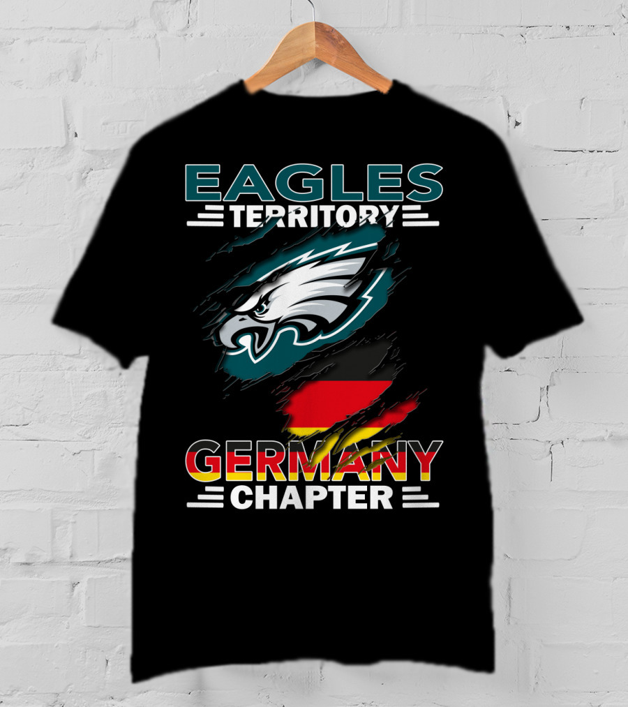 Eagles Territory Germany Chapter Philadelphia Logo Flag Colors T-Shirt