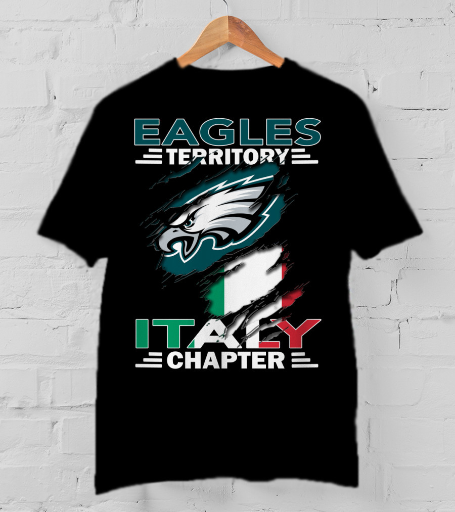 Eagles Territory Italy Chapter Philadelphia Flag T-Shirt