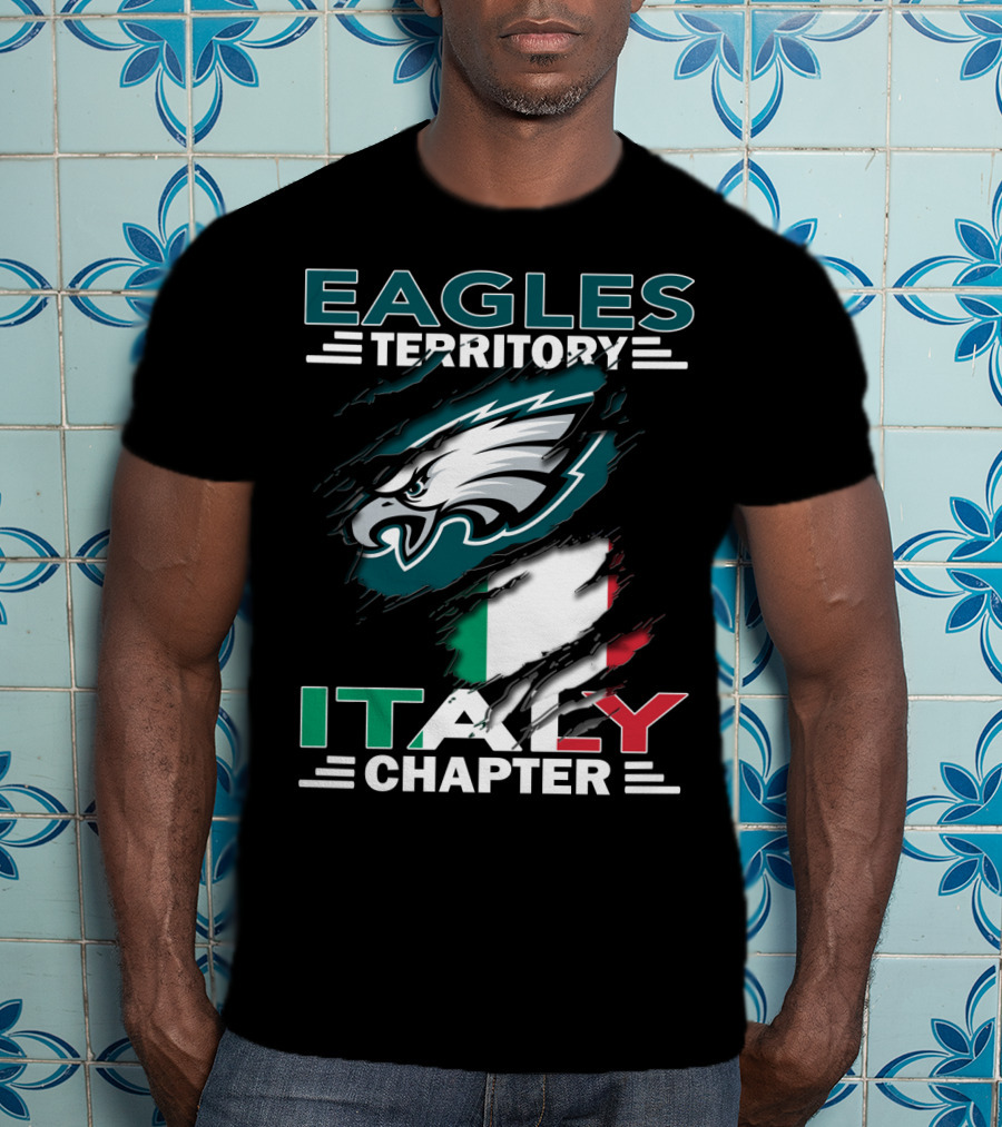 Eagles Territory Italy Chapter Philadelphia Flag T-Shirt