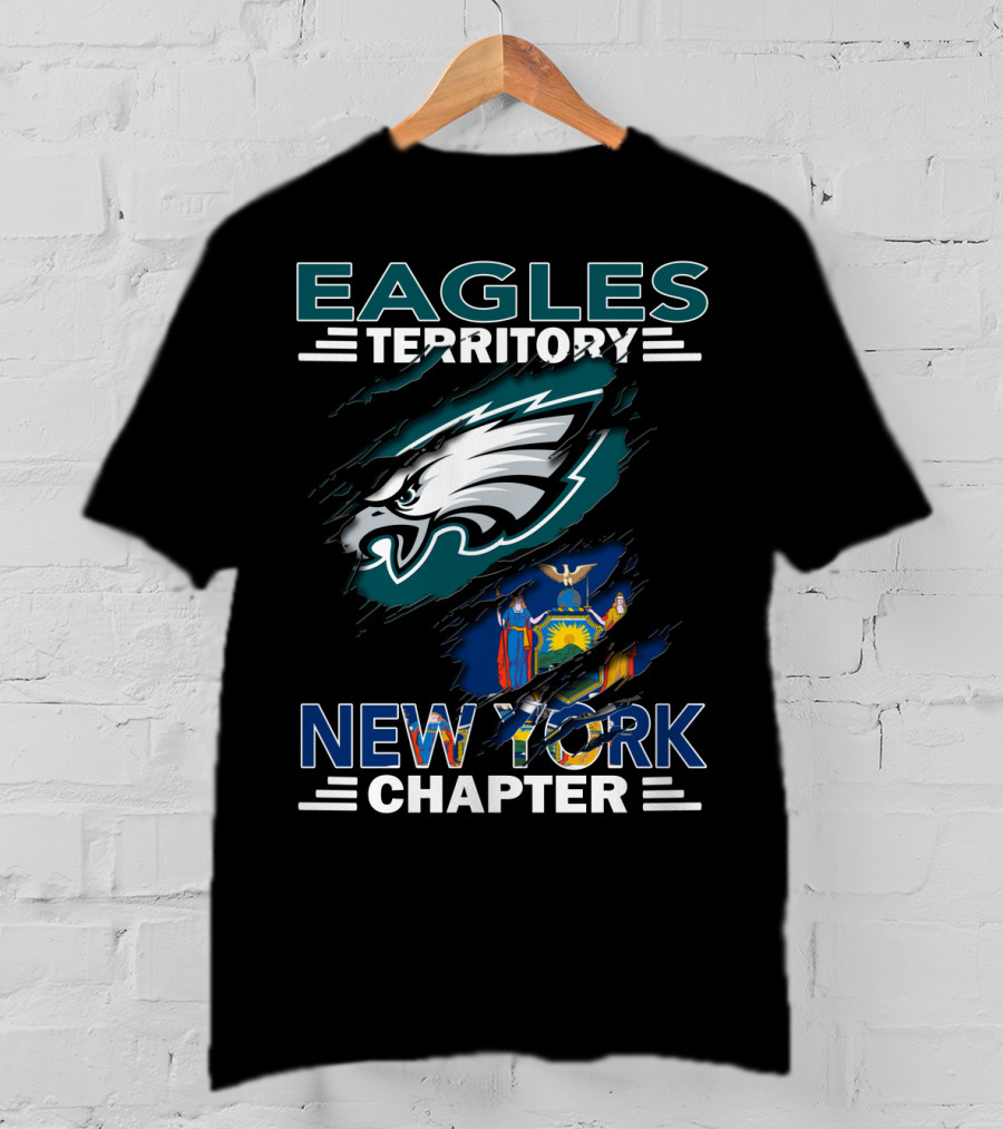 Eagles Territory New York Chapter Flag Iconic Logo Ravens T-Shirt