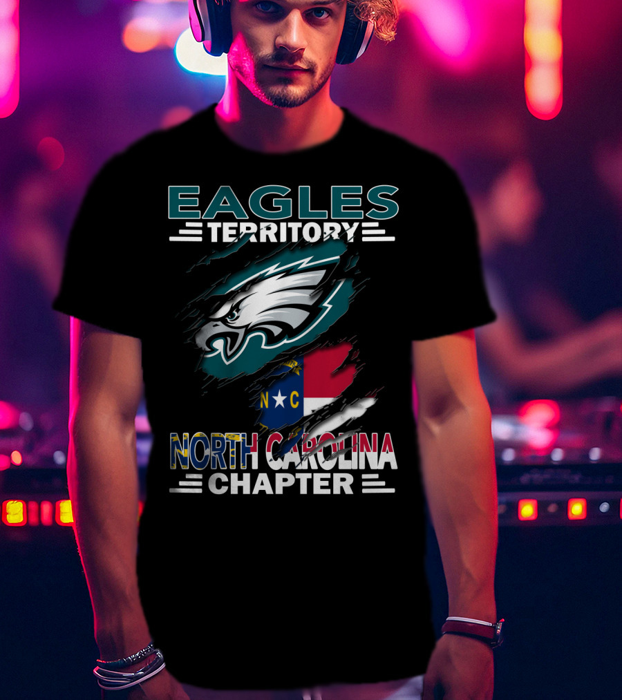Eagles Territory North Carolina Chapter Philadelphia Eagles Fan Club T-Shirt