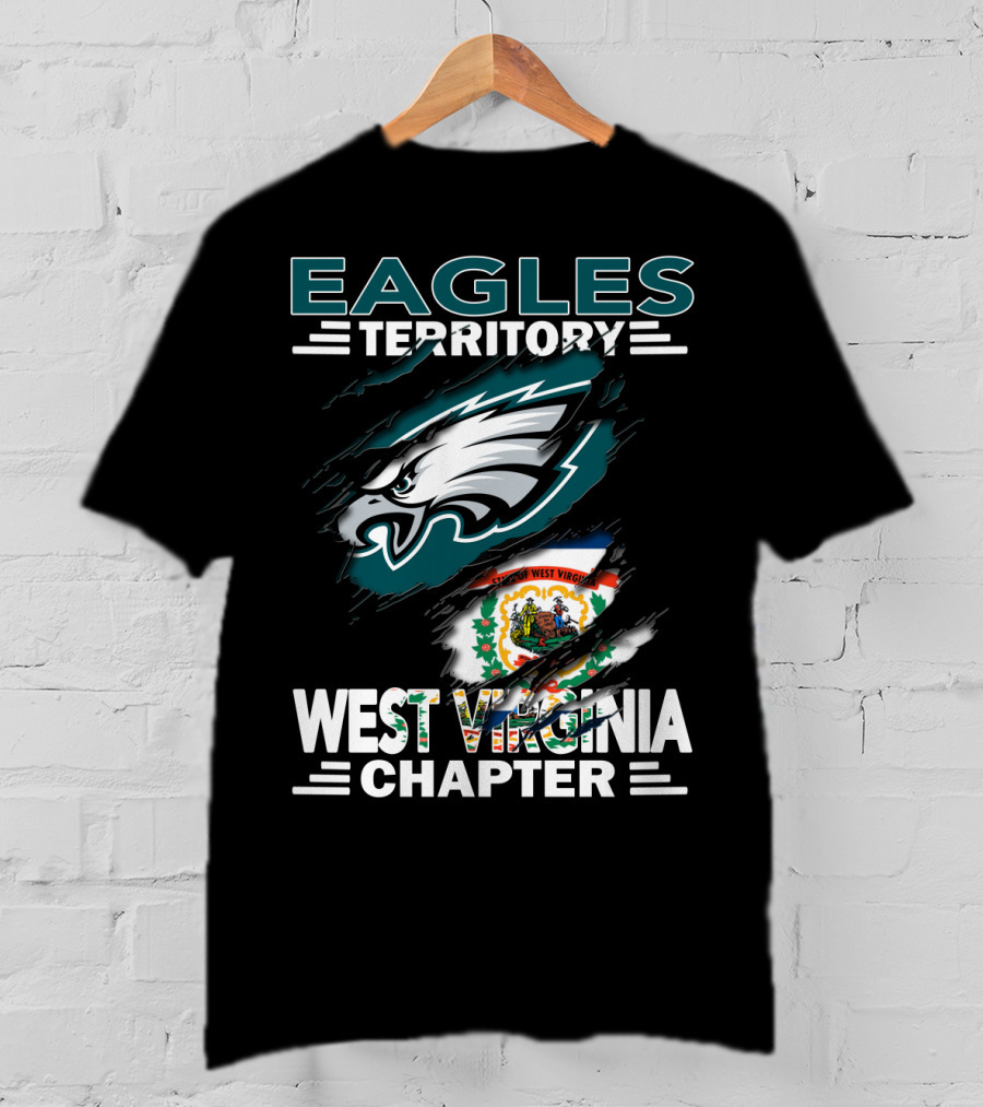 Eagles Territory West Virginia Chapter Football Flag T-Shirt