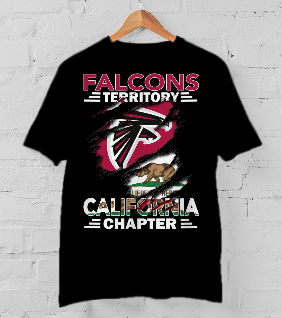 Falcons Territory California Chapter With Bear And Falcon T-Shirt