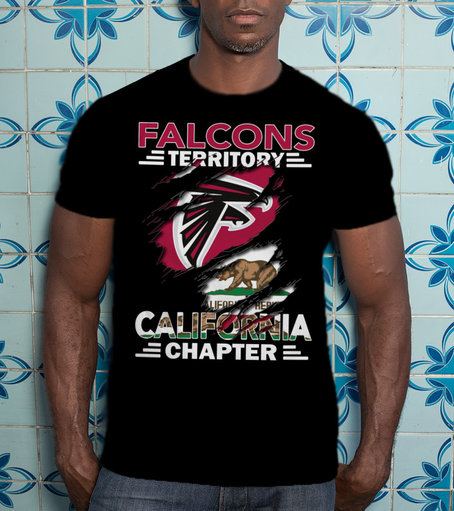 Falcons Territory California Chapter With Bear And Falcon T-Shirt