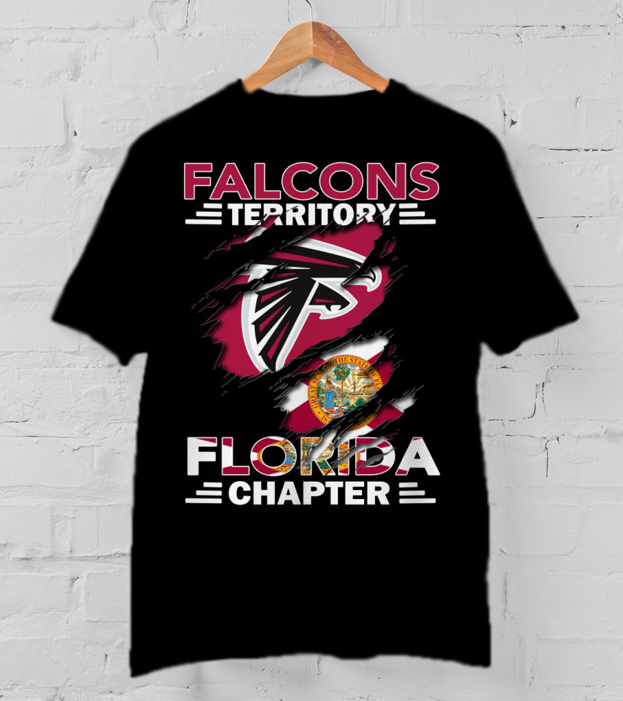 Falcons Territory Florida Chapter Ripped State Flag T-Shirt