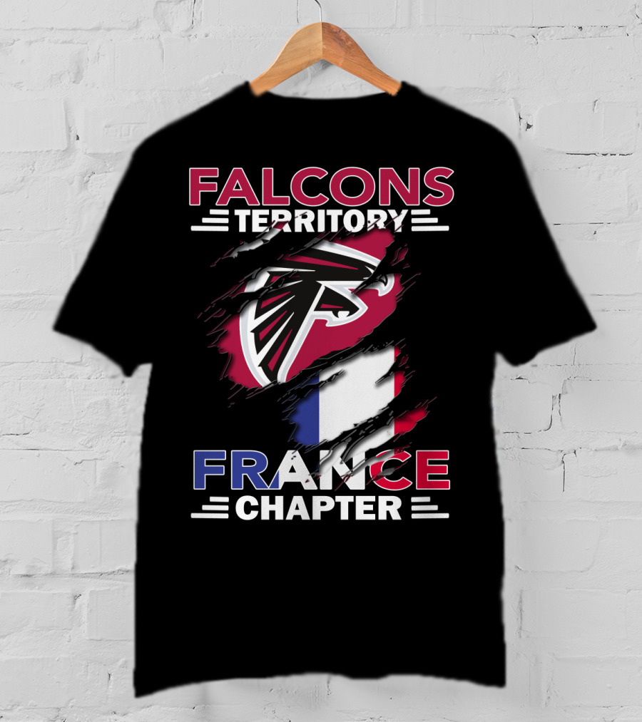 Falcons Territory France Chapter NFL Logo And French Flag T-Shirt
