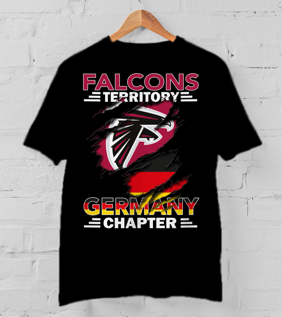 Falcons Territory Germany Chapter Logo With Flag Fusion T-Shirt