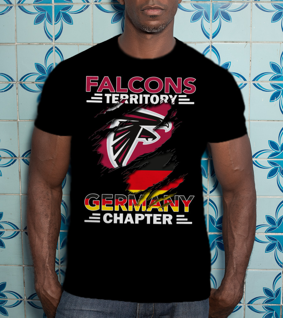 Falcons Territory Germany Chapter Logo With Flag Fusion T-Shirt