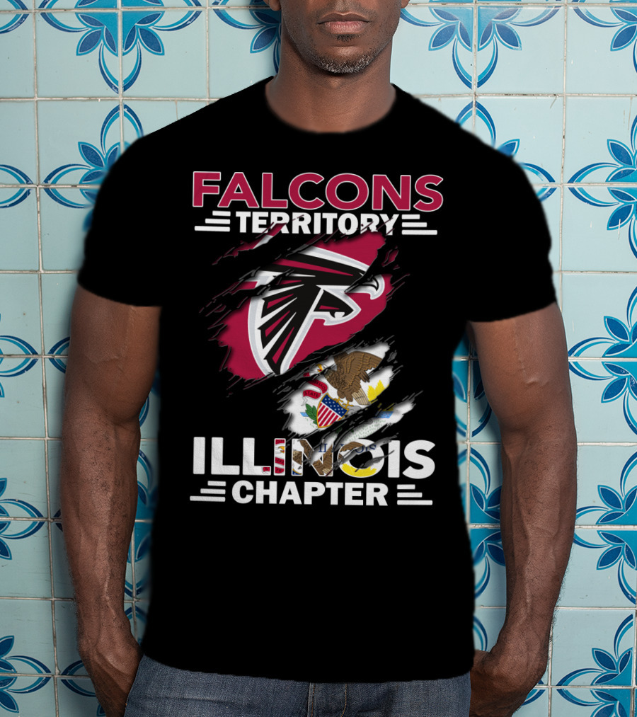 Falcons Territory Illinois Chapter NFL Team Sports Fan Club T-Shirt
