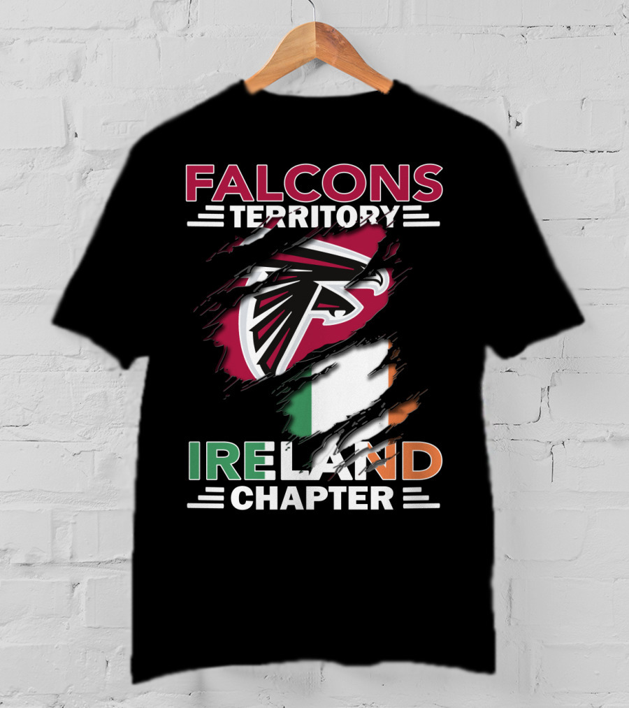 Falcons Territory Ireland Chapter Flag And Logo Emblem T-Shirt