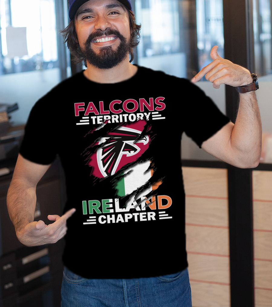 Falcons Territory Ireland Chapter Flag And Logo Emblem T-Shirt